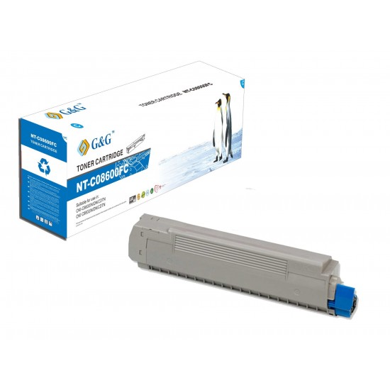 G&G OKI C8600 / C8800 CYAN CARTUCHO DE TONER GENERICO 43487711