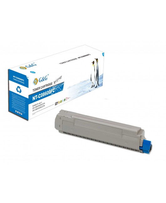 G&G OKI C8600 / C8800 CYAN CARTUCHO DE TONER GENERICO 43487711