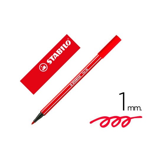 ROTULADOR STABILO ACUARELABLE PEN 68 ROJO CARMIN 1 MM