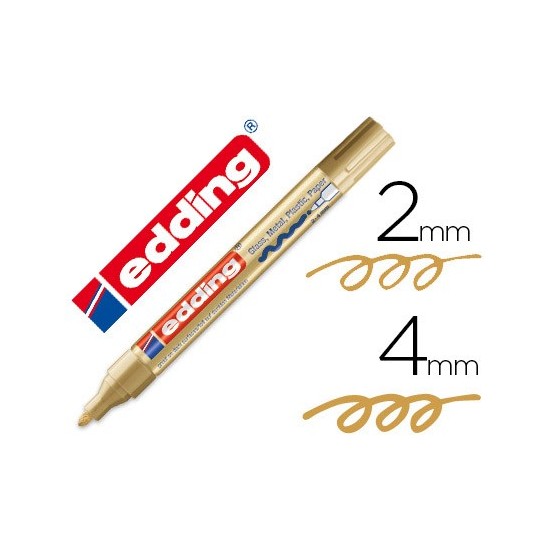 ROTULADOR EDDING PUNTA FIBRA 750 ORO PUNTA REDONDA 2-4 MM