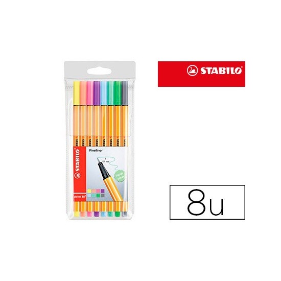 ROTULADOR STABILO PUNTA DE FIBRA PEN 68 COLOR PARADE ESTUCHE DE 20  ROTULADORES