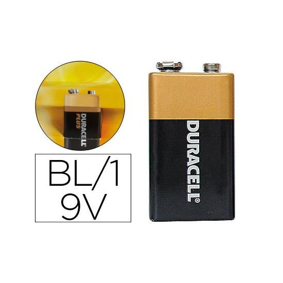 Duracell Batería alcalina de 9 V, 1 unidad