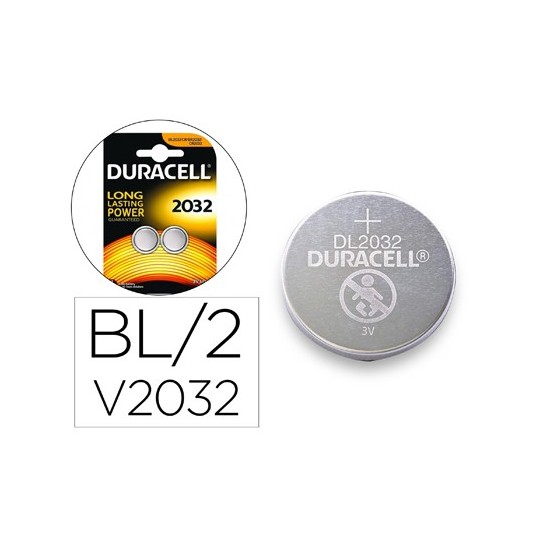 PILA DURACELL ALCALINA BOTON CR2032 BLISTER 2 UNIDADES