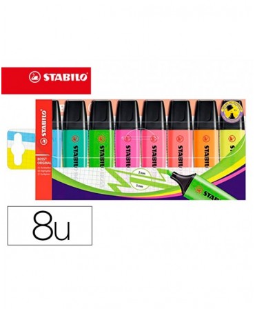 Rotulador Stabilo Boss Estuche 15 colores Pastel