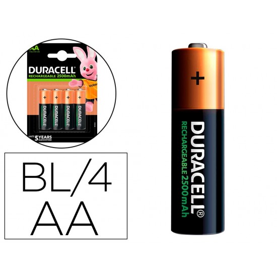 Duracell Pila Recargable AA 1300mAh