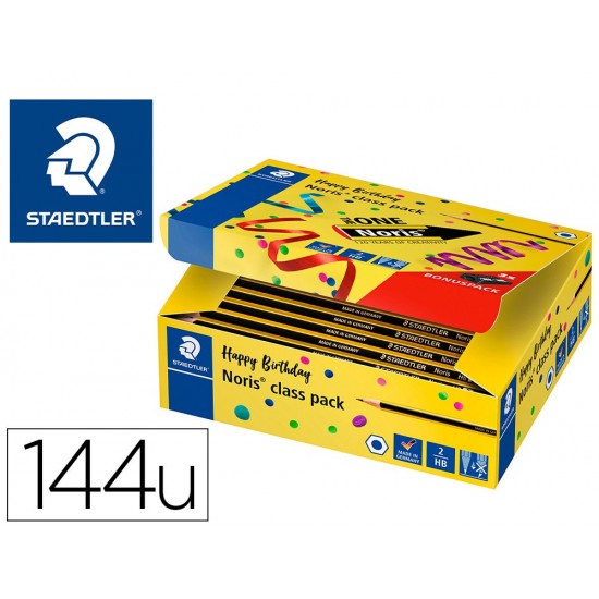 LAPICES DE GRAFITO STAEDTLER NORIS N 2 HB CLASS PACK DE 144 UNIDADES