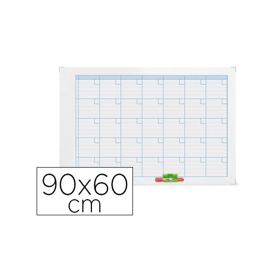 PLANNING MAGNETIC.NOBO MENSUAL ROTULABLE MARCO METALICO 90X60 CM