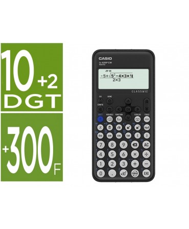 CALCULADORA CASIO FX-82SP CW IBERIA CLASSWIZ CIENTIFICA + 300 FUNCIONES 9 MEMORIAS CON TAPA