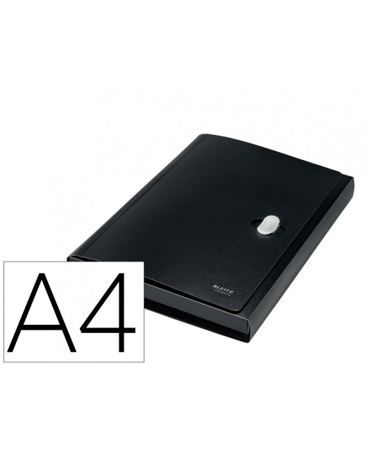 CARPETA LEITZ RECYCLE CLASIFICADOR FUELLE POLIPROPILENO 5+1 COMPARTIMENTOS DIN A4 NEGRO