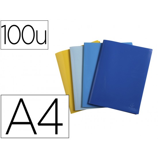 CARPETA EXACOMPTA ESCAPARATE 100 FUNDAS DIN A4 RECICLADA POLIPROPILENO COLORES SURTIDOS CARPETA EXACOMPTA ESCAPARATE 100 FUNDAS DIN A4 RECICLADA POLIPROPILENO COLORES SURTIDOS