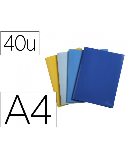 CARPETA EXACOMPTA ESCAPARATE 40 FUNDAS DIN A4 RECICLADA POLIPROPILENO COLORES SURTIDOS