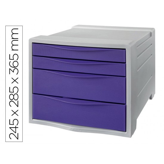 FICHERO CAJONES DE SOBREMESA ESSELTE COLOUR BREEZE PLASTICO 4 CAJONES COLOR LAVANDA FICHERO CAJONES DE SOBREMESA ESSELTE COLOUR BREEZE PLASTICO 4 CAJONES COLOR LAVANDA