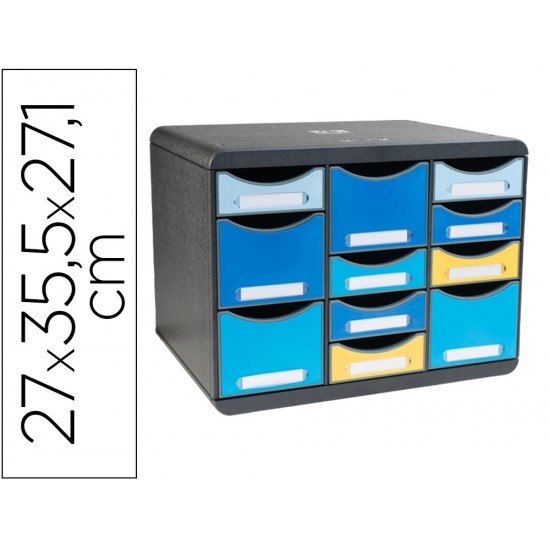 FICHERO CAJONES SOBREMESA EXACOMPTA STORE BOX MULTI BEE BLUE 11 COLORES SURTIDOS FICHERO CAJONES SOBREMESA EXACOMPTA STORE BOX MULTI BEE BLUE 11 COLORES SURTIDOS