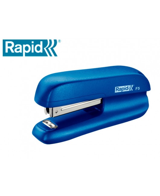 GRAPADORA RAPID F5 MINI PLASTICO CAPACIDAD DE GRAPADO 10 HOJAS USA GRAPAS N 10 COLOR AZUL