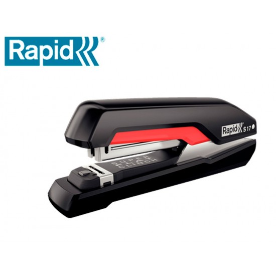 GRAPADORA RAPID S17 FULLSTRIP PLASTICO CAPACIDAD DE GRAPADO 30 HOJAS USA GRAPAS 24/6 Y 26/6 COLOR NEGRO/ROJO GRAPADORA RAPID S17 FULLSTRIP PLASTICO CAPACIDAD DE GRAPADO 30 HOJAS USA GRAPAS 24/6 Y 26/6 COLOR NEGRO/ROJO