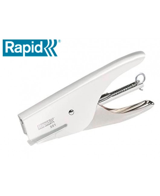 GRAPADORA RAPID DE TENAZA S51 METALICA CAPACIDAD DE GRAPADO 15 HOJAS USA GRAPAS 21/4 CROMADA