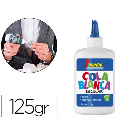 PEGAMENTO COLA BLANCA IMEDIO BOTE 125 GR (168059) 