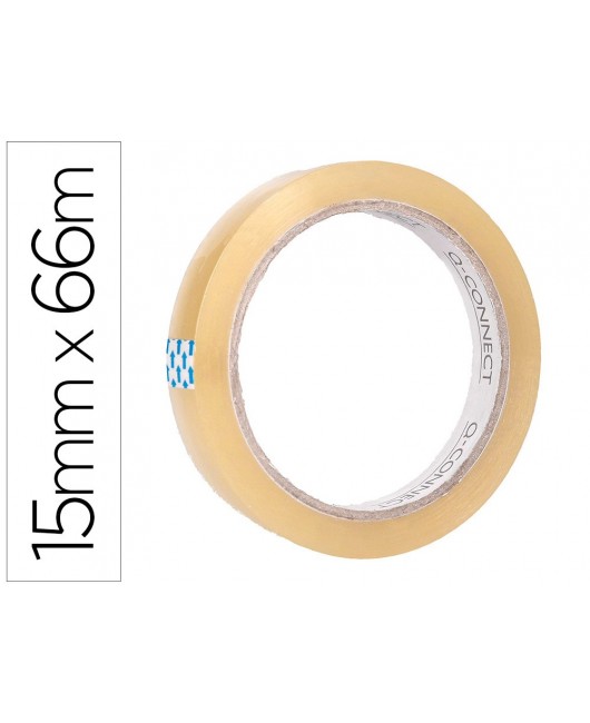 CINTA ADHESIVA Q-CONNECT TRANSPARENTE 66 MT X 15 MM