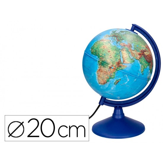 GLOBO TERRAQUEO LIDERPAPEL CON LUZ FISICO Y POLITICO DIAMETRO 20 CM GLOBO TERRAQUEO LIDERPAPEL CON LUZ FISICO Y POLITICO DIAMETRO 20 CM