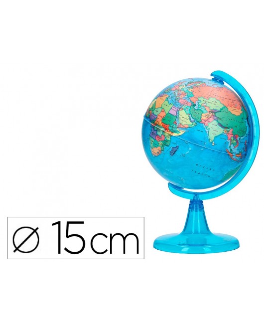 GLOBO TERRAQUEO LIDERPAPEL MAPA POLITICO DIAMETRO 15 CM