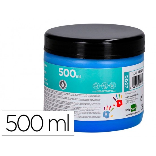 PINTURA DEDOS LIDERPAPEL TARRINA DE 500 ML AZUL PINTURA DEDOS LIDERPAPEL TARRINA DE 500 ML AZUL