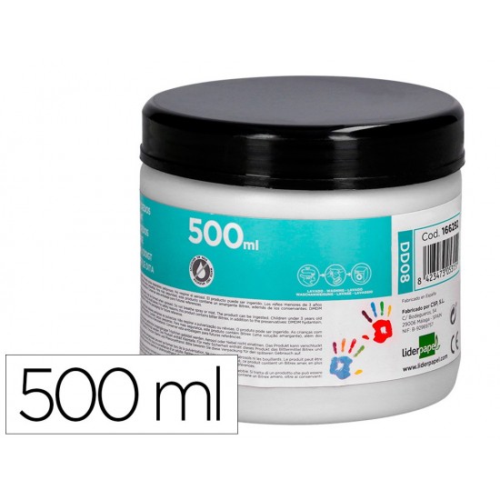 PINTURA DEDOS LIDERPAPEL TARRINA DE 500 ML BLANCO PINTURA DEDOS LIDERPAPEL TARRINA DE 500 ML BLANCO