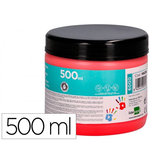PINTURA DEDOS LIDERPAPEL TARRINA DE 500 ML ROJO PINTURA DEDOS LIDERPAPEL TARRINA DE 500 ML ROJO