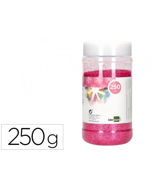 PURPURINA LIDERPAPEL FANTASIA COLOR METALICO ROSA PASTEL BOTE DE 250 GR