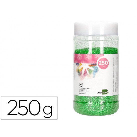 PURPURINA LIDERPAPEL FANTASIA COLOR METALICO VERDE PASTEL BOTE DE 250 GR PURPURINA LIDERPAPEL FANTASIA COLOR METALICO VERDE PASTEL BOTE DE 250 GR