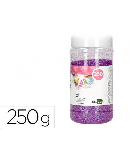PURPURINA LIDERPAPEL FANTASIA COLOR METALICO VIOLETA PASTEL BOTE DE 250 GR