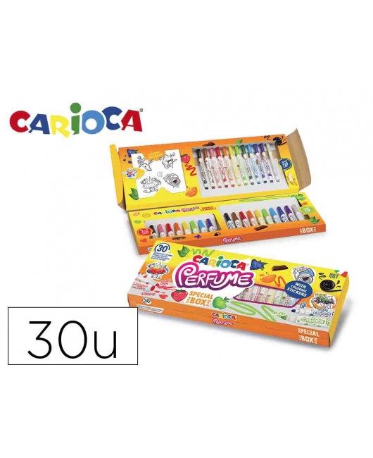 ROTULADOR CARIOCA PERFUME CAJA 30 UNIDADES COLORES SURTIDOS