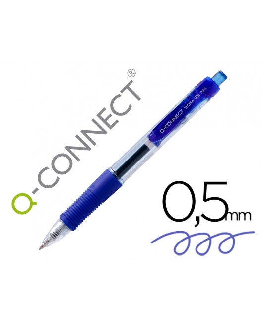 BOLIGRAFO Q-CONNECT SIGMA RETRACTIL CON SUJECION DE CAUCHO TINTA GEL 0