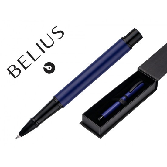 ROLLER BELIUS TURBO ALUMINIO COLOR AZUL Y NEGRO TINTA AZUL CAJA DE DISEÑO ROLLER BELIUS TURBO ALUMINIO COLOR AZUL Y NEGRO TINTA AZUL CAJA DE DISEÑO