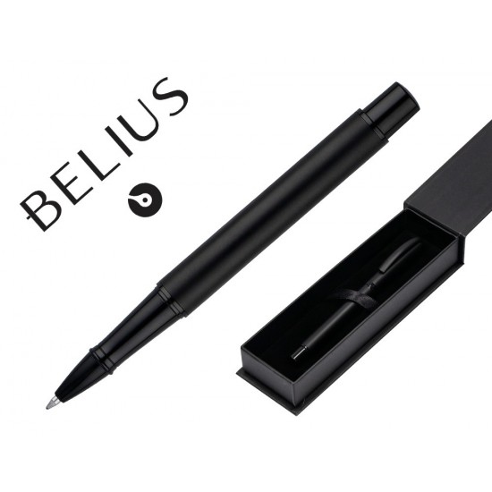 ROLLER BELIUS TURBO ALUMINIO COLOR NEGRO TINTA AZUL CAJA DE DISEÑO ROLLER BELIUS TURBO ALUMINIO COLOR NEGRO TINTA AZUL CAJA DE DISEÑO