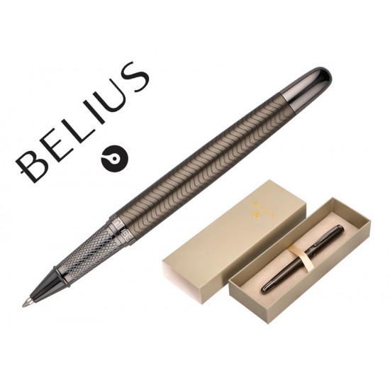 BOLIGRAFO BELIUS NEPTUNO ALUMINIO TEXTURA WAVY COLOR CAQUI TINTA AZUL CAJA DE DISEÑO BOLIGRAFO BELIUS NEPTUNO ALUMINIO TEXTURA WAVY COLOR CAQUI TINTA AZUL CAJA DE DISEÑO
