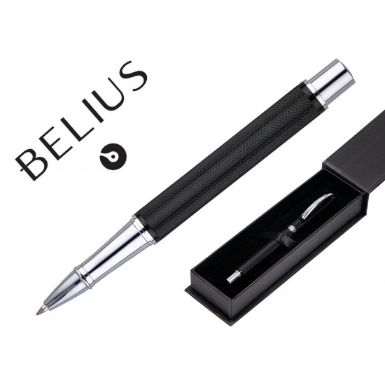 ROLLER BELIUS TURBO ALUMINIO TEXTURA PUNTEADA COLOR NEGRO Y PLATEADO TINTA AZUL CAJA DE DISEÑO ROLLER BELIUS TURBO ALUMINIO TEXTURA PUNTEADA COLOR NEGRO Y PLATEADO TINTA AZUL CAJA DE DISEÑO