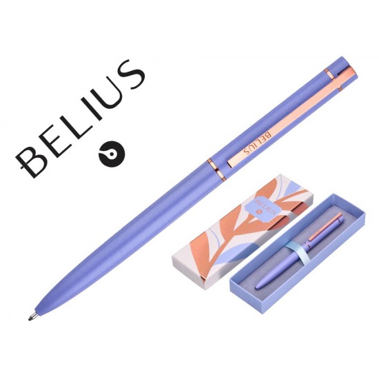 BOLIGRAFO BELIUS ROSE ALUMINIO COLOR LAVANDA/ORO ROSA TINTA AZUL CAJA DE DISEÑO BOLIGRAFO BELIUS ROSE ALUMINIO COLOR LAVANDA/ORO ROSA TINTA AZUL CAJA DE DISEÑO
