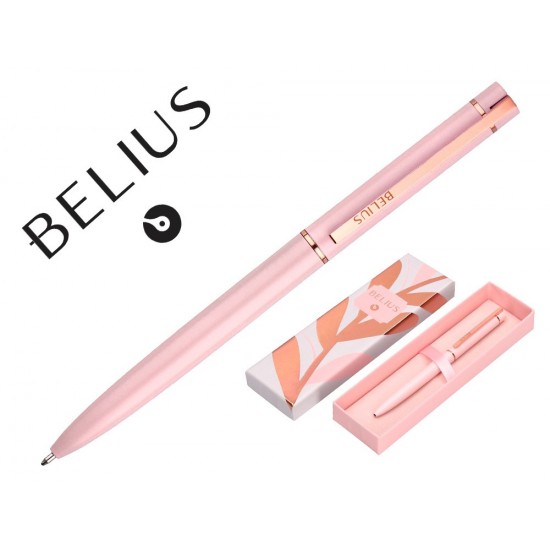BOLIGRAFO BELIUS ROSE ALUMINIO COLOR ROSA/ORO ROSA TINTA AZUL CAJA DE DISEÑO BOLIGRAFO BELIUS ROSE ALUMINIO COLOR ROSA/ORO ROSA TINTA AZUL CAJA DE DISEÑO