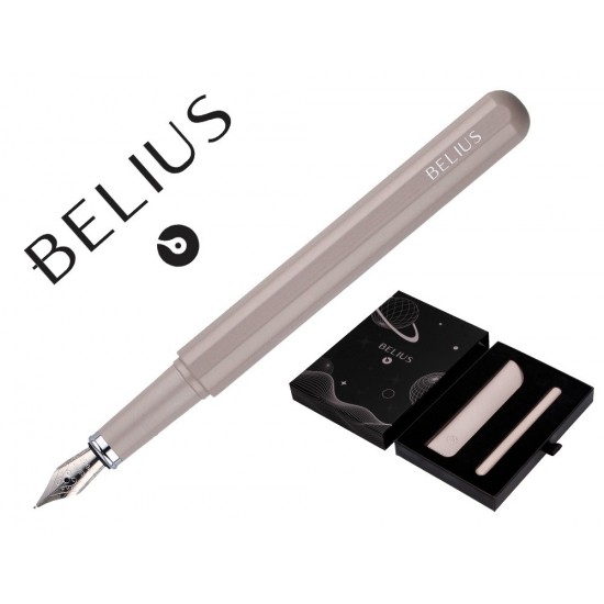 PLUMA Y FUNDA DE SIMILPIEL BELIUS SPACE B COLOR MINIMALISTA GRIS TINTA AZUL CAJA DE DISEÑO PLUMA Y FUNDA DE SIMILPIEL BELIUS SPACE B COLOR MINIMALISTA GRIS TINTA AZUL CAJA DE DISEÑO
