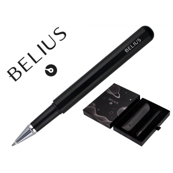 ROLLER Y FUNDA DE SIMILPIEL BELIUS SPACE B COLOR MINIMALISTA NEGRO TINTA AZUL CAJA DE DISEÑO ROLLER Y FUNDA DE SIMILPIEL BELIUS SPACE B COLOR MINIMALISTA NEGRO TINTA AZUL CAJA DE DISEÑO