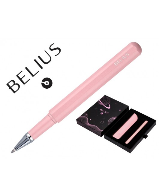 ROLLER Y FUNDA DE SIMILPIEL BELIUS SPACE B COLOR MINIMALISTA ROSA TINTA AZUL CAJA DE DISEÑO