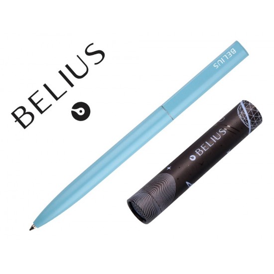 BOLIGRAFO BELIUS ROCKET B ALUMINIO COLOR MINIMALISTA AZUL TINTA AZUL CAJA CILINDRICA BOLIGRAFO BELIUS ROCKET B ALUMINIO COLOR MINIMALISTA AZUL TINTA AZUL CAJA CILINDRICA