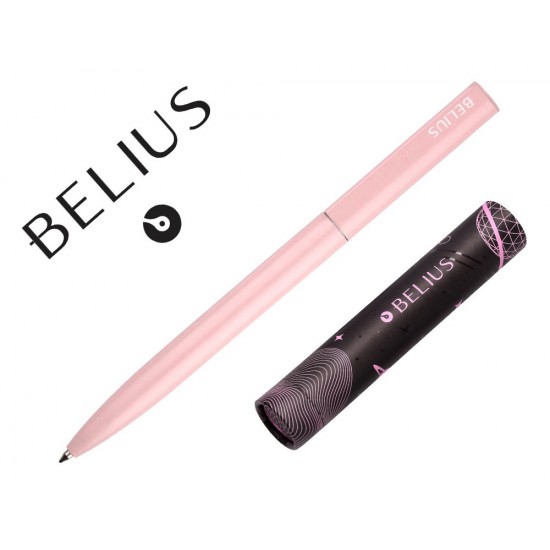 BOLIGRAFO BELIUS ROCKET B ALUMINIO COLOR MINIMALISTA ROSA TINTA AZUL CAJA CILINDRICA BOLIGRAFO BELIUS ROCKET B ALUMINIO COLOR MINIMALISTA ROSA TINTA AZUL CAJA CILINDRICA