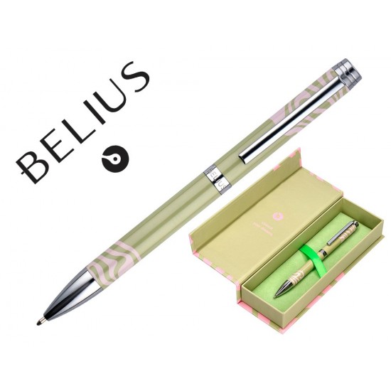 BOLIGRAFO BELIUS INK DREAMS ALUMINIO COLOR VERDE MATCHA Y ROSA PLATEADO FRASE INTERIOR TINTA AZUL CAJA DE DISEÑO BOLIGRAFO BELIUS INK DREAMS ALUMINIO COLOR VERDE MATCHA Y ROSA PLATEADO FRASE INTERIOR TINTA AZUL CAJA DE DISEÑO