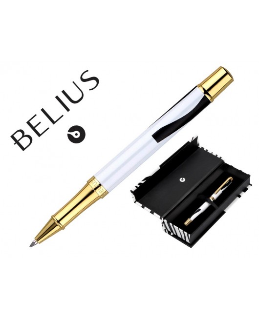 ROLLER BELIUS DUALITA CUERPO NEGRO COLOR BLANCO TINTA NEGRA CAJA DE DISEÑO