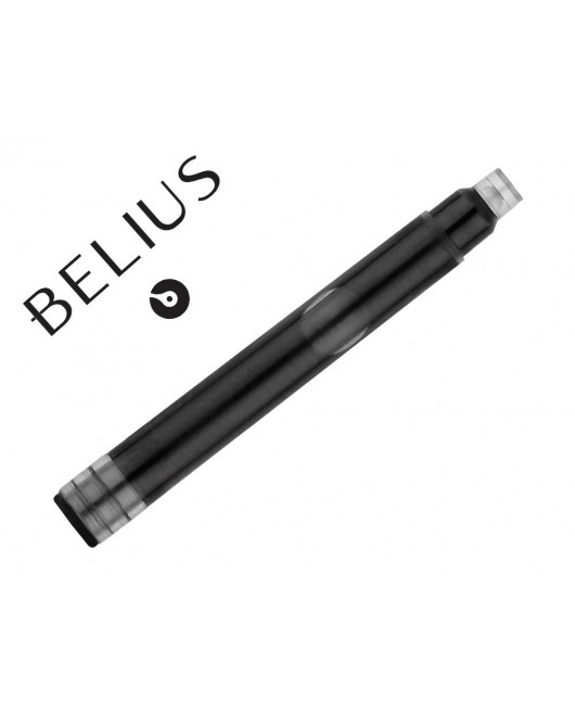 TINTA ESTILOGRAFICA BELIUS NEGRO CAJA 6 CARTUCHOS