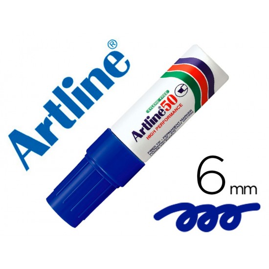 ROTULADOR ARTLINE MARCADOR PERMANENTE EK-50 AZUL -PUNTA BISELADA 6 MM -PAPEL METAL Y CRISTAL ROTULADOR ARTLINE MARCADOR PERMANENTE EK-50 AZUL -PUNTA BISELADA 6 MM -PAPEL METAL Y CRISTAL