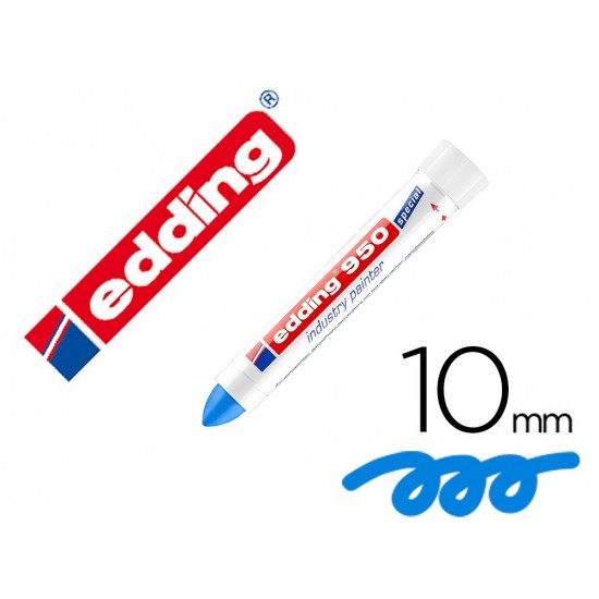 MARCADOR EDDING PERMANENTE 950 PASTA OPACA AZUL PUNTA REDONDA 10 MM PARA SUPERFICIES OXIDADAS/RUGOSAS MARCADOR EDDING PERMANENTE 950 PASTA OPACA AZUL PUNTA REDONDA 10 MM PARA SUPERFICIES OXIDADAS/RUGOSAS