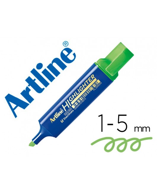 ROTULADOR ARTLINE FLUORESCENTE EKS-600 VERDE PUNTA BISELADA