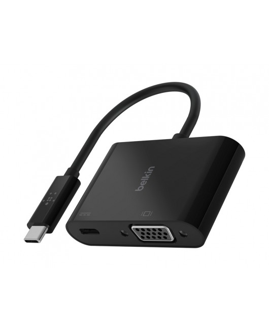 ADAPTADOR BELKIN AVC001BTBK USB-C A VGA + CARGA COLOR NEGRO